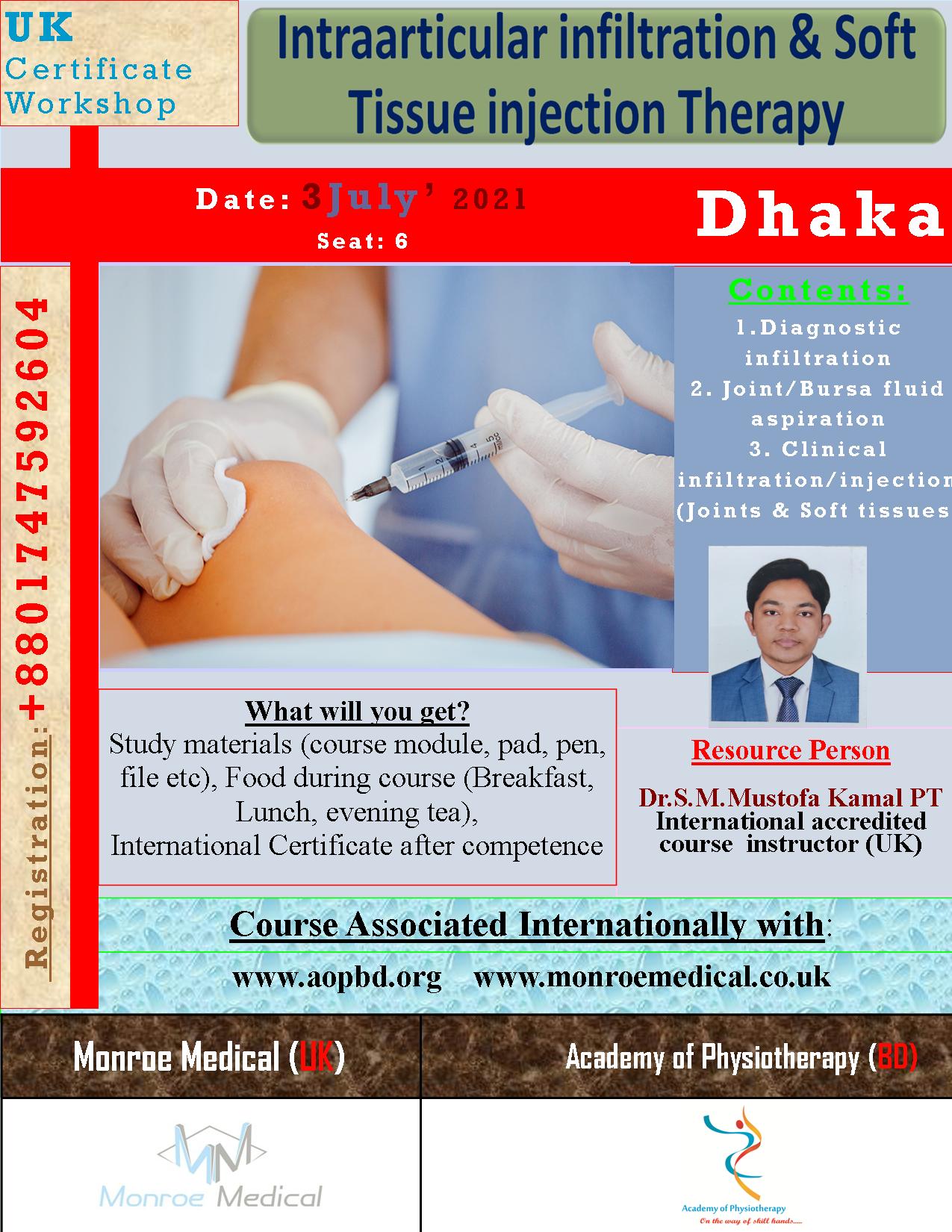 UK Certificate "Intraarticular Infiltration & Soft Tissue